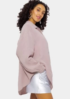 Musselin Bluse Oversize, Kurz, Puderrosa -Sassyclassy SassyClassy musselin bluse oversize kurz puderrosa S2205B4791 340nORDDFFjzi3