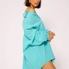 Musselin Bluse Oversize, Türkis 2 Musselin Bluse Oversize, Türkis -Sassyclassy SassyClassy musselin bluse oversize turkis S1205B3985 6