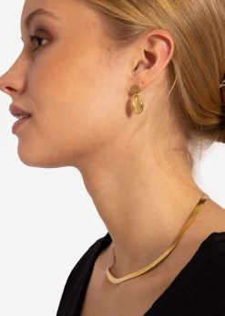 Ohrstecker Mit Hängender Muschel, Gold -Sassyclassy SassyClassy musselin blusenjacke mit bindebandern schwarz S3201B5419 2or9yRAW3u5fSX