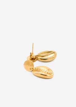 Ohrstecker Mit Hängender Muschel, Gold -Sassyclassy SassyClassy musselin blusenjacke mit bindebandern schwarz S3201B5419 5R9qbkOmBK9PRa