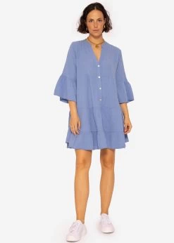 Musselin Kleid, Blau -Sassyclassy SassyClassy musselin kleid blau S2206B3859 1QIo4xp5NgB1oVJErPyfjpKnJVf