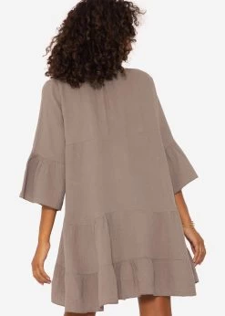 Musselin Kleid, Taupe -Sassyclassy SassyClassy musselin kleid taupe S2206B3970 4qPrTbfmDFbFM2JPKGHm2D7RD4T