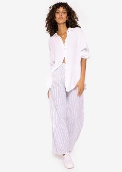 Musselin Pants, Gestreift, Blau-weiß -Sassyclassy SassyClassy musselin pants gestreift blau weiss S3203B5762rAai8BnasCiyz