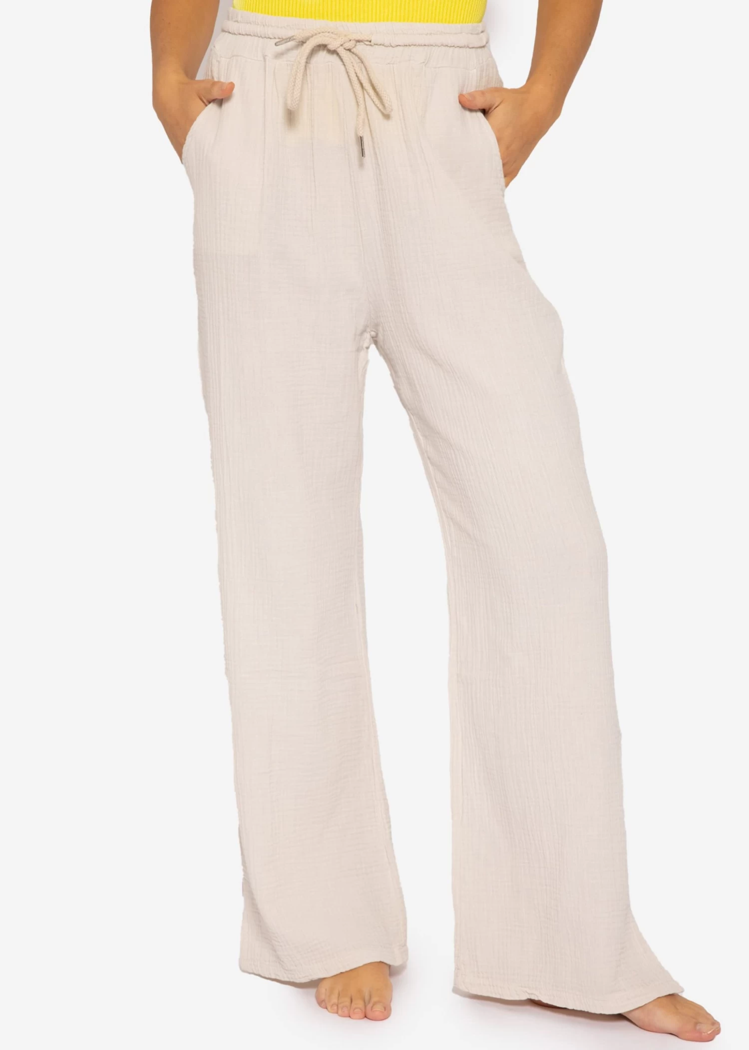 Musselin Pants, Hellbeige 7 Musselin Pants, Hellbeige – Bild 5
