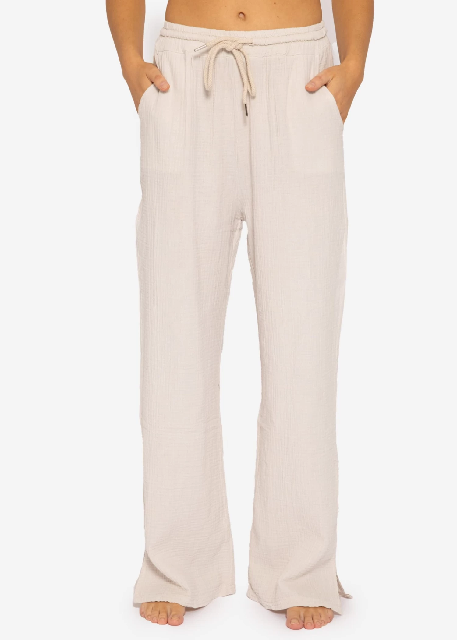 Musselin Pants, Hellbeige 8 Musselin Pants, Hellbeige – Bild 6