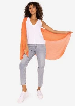 Musselin Schal, Lachs -Sassyclassy SassyClassy musselin schal lachs S3205A1325L2LvGJ07NZAPy