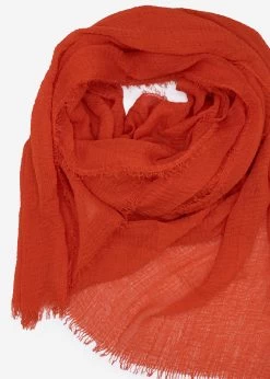 Musselin Schal, Orangerot -Sassyclassy SassyClassy musselin schal orange S2208A1166 1iRx9RpJZee0LK