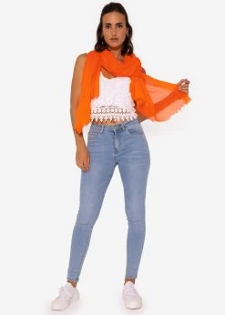 Musselin Schal, Orange -Sassyclassy SassyClassy musselin schal orange S2208A1199 2SY1hZ7SzvrLQX