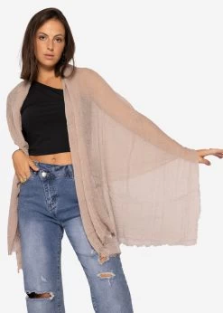 Musselin Schal, Taupe -Sassyclassy SassyClassy musselin schal taupe S2208A1170 2zVEwqRpLCqlxq