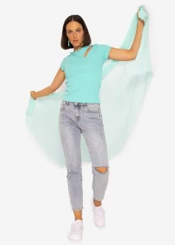 Musselin Schal, Mint -Sassyclassy SassyClassy musselin schal turkis S3205A1324 1
