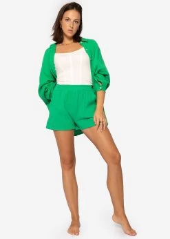 Musselin Shorts, Grün -Sassyclassy SassyClassy musselin shorts grun S2207B4916 5