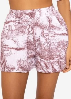 Musselin Shorts Mit Print, Weinrot -Sassyclassy SassyClassy musselin shorts mit print weinrot offwhite S3203B5706 1ifxU5q45Yj1zm
