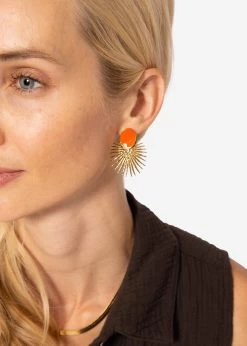 Ohrstecker Mit Emaille, Gold -Sassyclassy SassyClassy ohrstecker mit emaille gold S3207A1353 3