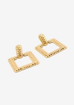 Ohrstecker Mit Hängender Brosche, Gold -Sassyclassy SassyClassy ohrstecker mit hangender brosche gold S2212A1256 2