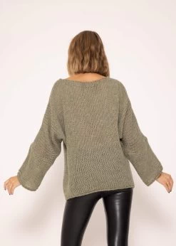 Oversize Pullover, Khaki -Sassyclassy SassyClassy oversize pullover khaki S3208P6175 4 1