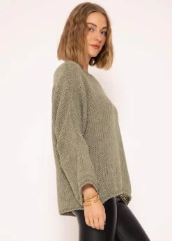 Oversize Pullover, Khaki -Sassyclassy SassyClassy oversize pullover khaki S3208P6175 5UDO6ojDyV17Aq