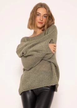 Oversize Pullover, Khaki -Sassyclassy SassyClassy oversize pullover khaki S3208P6175 7