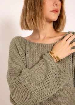 Oversize Pullover, Khaki