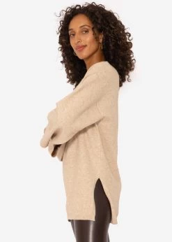 Oversize Pullover Mit Seitenschlitzen - Beige 13 Oversize Pullover Mit Seitenschlitzen - Beige -Sassyclassy SassyClassy oversize pullover mit seitenschlitz beige S3206B5981 2LEbkr9kWiIlT0