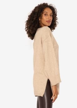 Oversize Pullover Mit Seitenschlitzen - Beige 16 Oversize Pullover Mit Seitenschlitzen - Beige -Sassyclassy SassyClassy oversize pullover mit seitenschlitz beige S3206B5981 4CAmhJWlzU0Fza