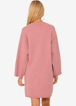 Oversize Kleid In Strick - Altrosa 17 Oversize Kleid In Strick - Altrosa -Sassyclassy SassyClassy oversize strickkleid altrosa S3206B5976 6