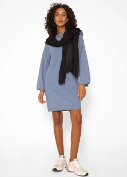 Oversize Kleid In Strick - Jeansblau -Sassyclassy SassyClassy oversize strickkleid jeansblau S3206B5978 1