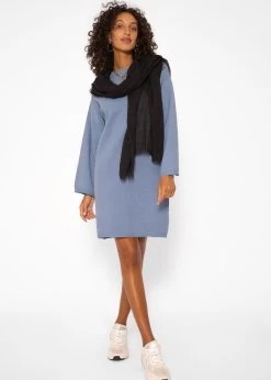Oversize Kleid In Strick - Jeansblau -Sassyclassy SassyClassy oversize strickkleid jeansblau S3206B5978 2