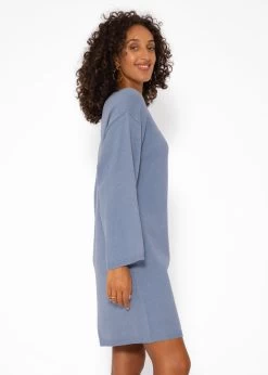 Oversize Kleid In Strick - Jeansblau -Sassyclassy SassyClassy oversize strickkleid jeansblau S3206B5978 5