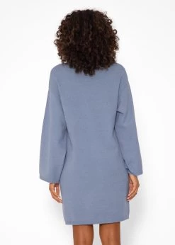 Oversize Kleid In Strick - Jeansblau -Sassyclassy SassyClassy oversize strickkleid jeansblau S3206B5978 6