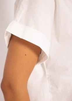 Popelin/Jersey Bluse, Offwhite -Sassyclassy SassyClassy popelin jersey bluse offwhite S3202B5546 11