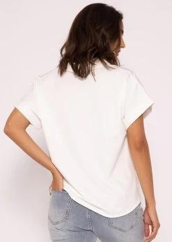 Popelin/Jersey Bluse, Offwhite -Sassyclassy SassyClassy popelin jersey bluse offwhite S3202B5546 8