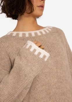 Pullover Mit Offwhite Details, Beige -Sassyclassy SassyClassy pullover mit offwhite details S3207B6028 12RqQtGKe0gwfl