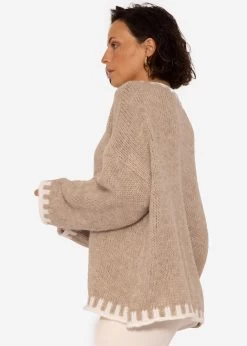 Pullover Mit Offwhite Details, Beige -Sassyclassy SassyClassy pullover mit offwhite details S3207B6028 2WFB2Lq3vjAMtC