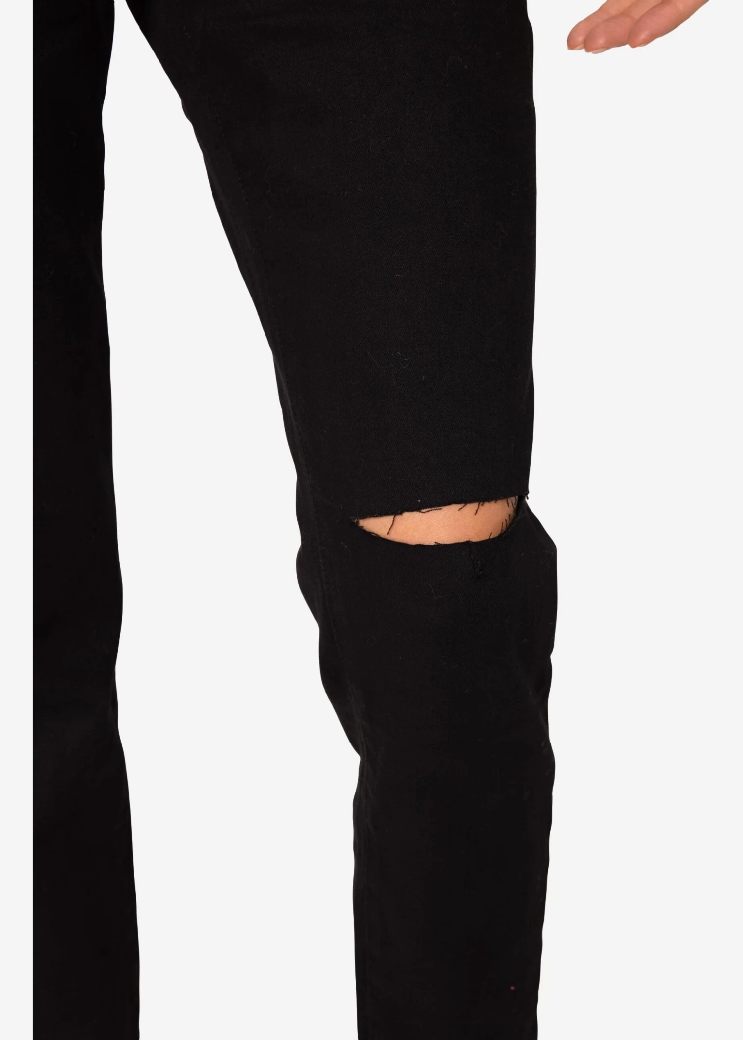 Relax Fit Jeans Mit Schlitz - Schwarz 9 Relax Fit Jeans Mit Schlitz - Schwarz – Bild 7