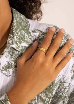 Ring Mit Geflochtener Optik - Gold -Sassyclassy SassyClassy ring mit geflochtener optik gold S3209AR1551