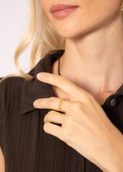 Ring Mit Kleeblättern, Gold 6 Ring Mit Kleeblättern, Gold -Sassyclassy SassyClassy ring mit kleeblattern gold S3207A1350