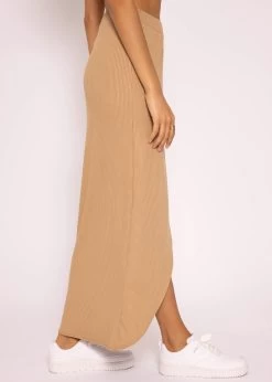 Rip Jersey-Rock Mit Wickel-Optik, Camel -Sassyclassy SassyClassy rip jersey rock mit wickel optik camel S3204B5823 4