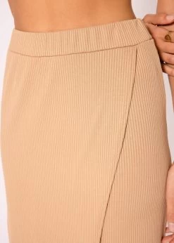 Rip Jersey-Rock Mit Wickel-Optik, Camel -Sassyclassy SassyClassy rip jersey rock mit wickel optik camel S3204B5823 7