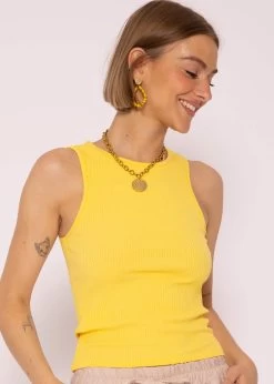 Rip Jersey Top, Gelb -Sassyclassy SassyClassy rip jersey top gelb S3204B5862 7