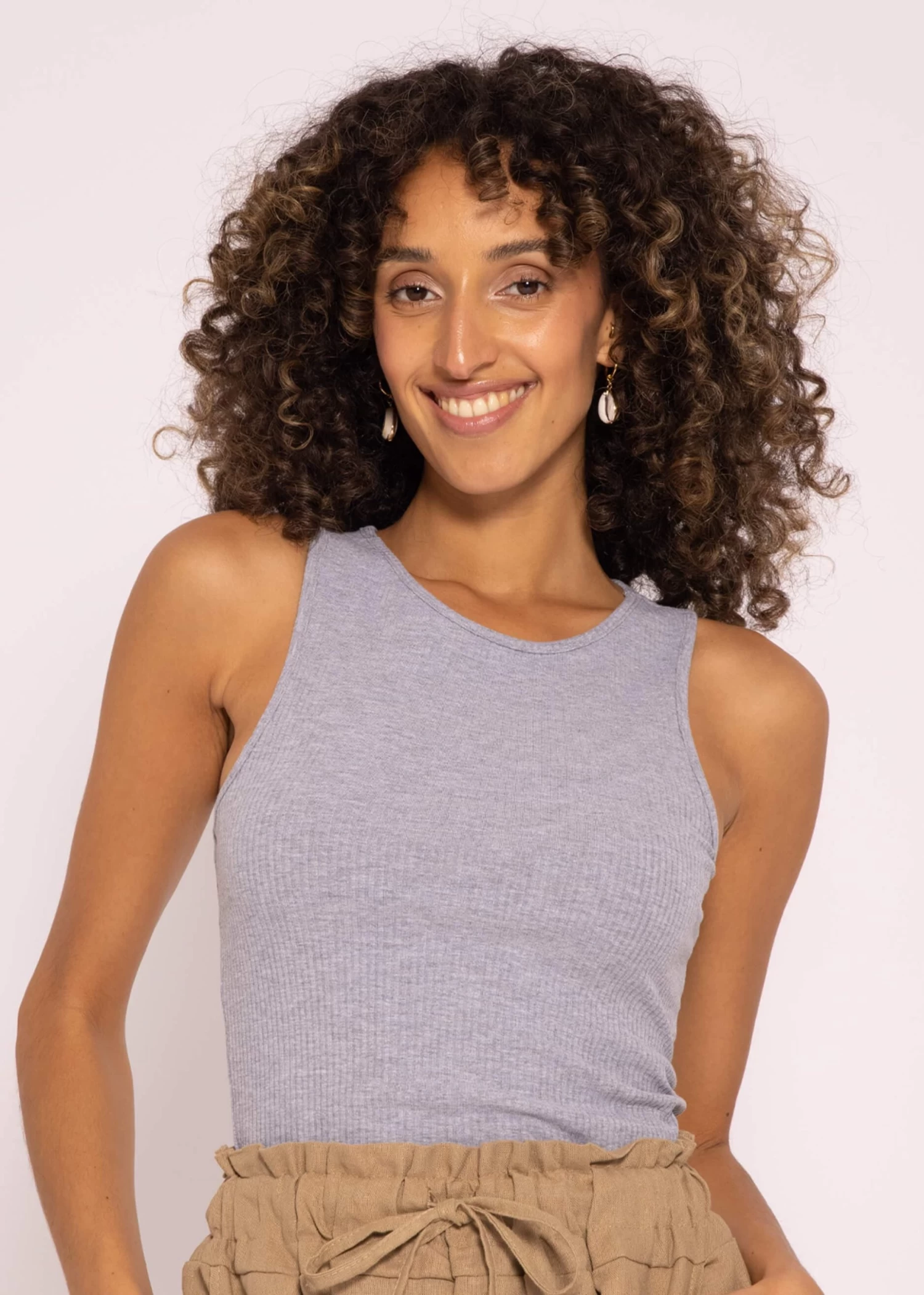 Rip Jersey Top, Grau 4 Rip Jersey Top, Grau – Bild 2