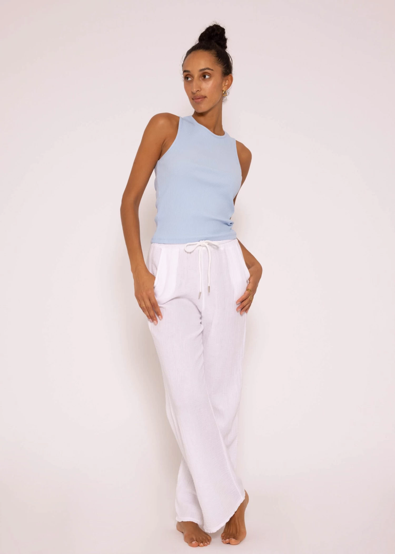 Rip Jersey Top, Hellblau 5 Rip Jersey Top, Hellblau – Bild 3