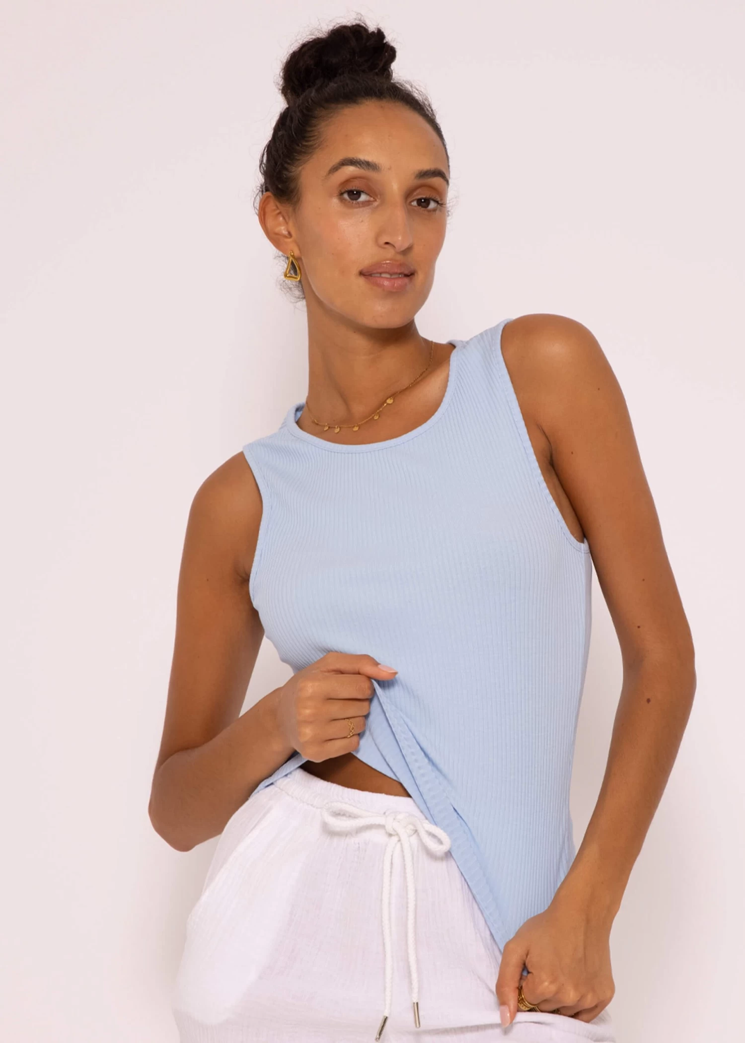 Rip Jersey Top, Hellblau 10 Rip Jersey Top, Hellblau – Bild 8