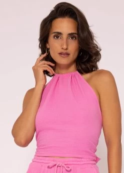 Rückenfreies Musselin Top, Pink -Sassyclassy SassyClassy ruckenfreies musselin top pink S3207T6120 1