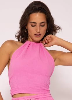 Rückenfreies Musselin Top, Pink -Sassyclassy SassyClassy ruckenfreies musselin top pink S3207T6120 5