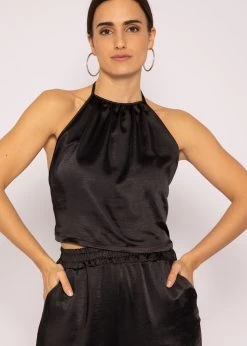 Rückenfreies Satin Top, Schwarz -Sassyclassy SassyClassy ruckenfreies satin top schwarz S2210B5208 10