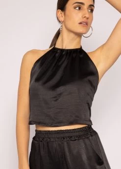 Rückenfreies Satin Top, Schwarz -Sassyclassy SassyClassy ruckenfreies satin top schwarz S2210B5208 11