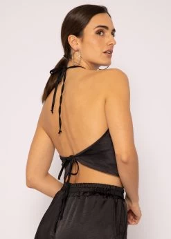 Rückenfreies Satin Top, Schwarz -Sassyclassy SassyClassy ruckenfreies satin top schwarz S2210B5208 9