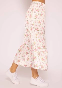 Satin Rock Mit Print, Weiß 15 Satin Rock Mit Print, Weiß -Sassyclassy SassyClassy satin rock mit print weiss S3205B5919 6