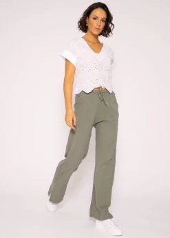 Spitzen Shirt Mit V-Ausschnitt, Weiß 12 Spitzen Shirt Mit V-Ausschnitt, Weiß -Sassyclassy SassyClassy spitzen shirt mit v ausschnitt weiss S3203B5781 1