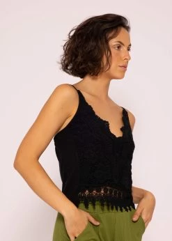 Spitzen-Top, Schwarz -Sassyclassy SassyClassy spitzen top schwarz S0207B3136 6